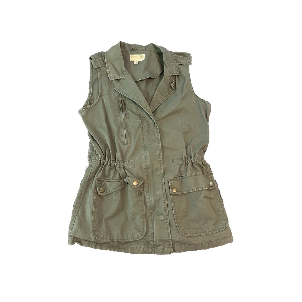 Utility Womens Olive Green Ashley Vest S Olive Green Cargo Military Cinched Army